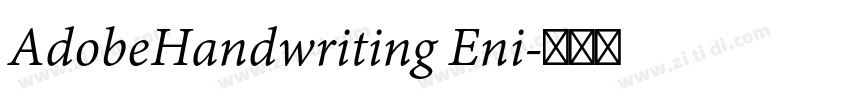 AdobeHandwriting Eni字体转换
